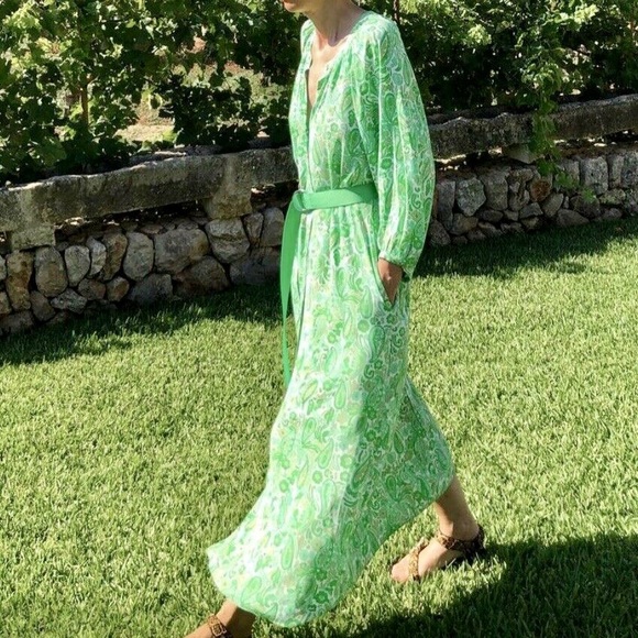 ZARA Printed Shirt Dress Midi Dress - Picture 13 of 13